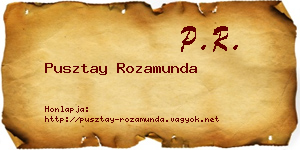 Pusztay Rozamunda névjegykártya